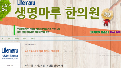 생명마루한의원 마곡점 이창열 원장님 마곡추나요법한의원 마곡교통사고한의원