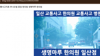 [일산 교통사고한의원 병원] 여행가서 렌트카 빌렸는데 사고가?!