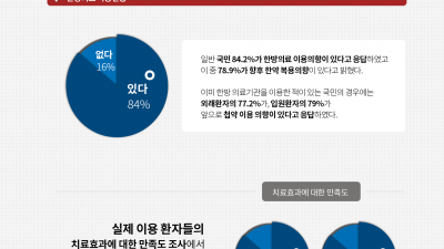 한방치료가 만족도가 높군요