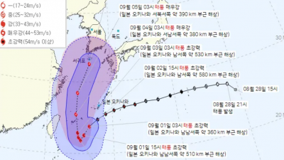 태풍 예상 힌남노