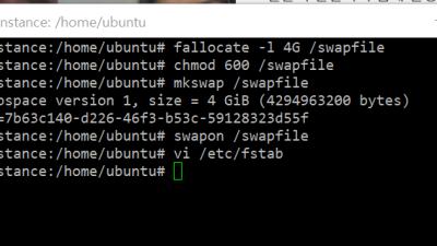 우분투 오라클클라우드 서버에 swap파일을 활성화하여 메모리를 원활하게 한다.  Activate the swap files on the Ubuntu Oracle cloud server to facilitate memory.