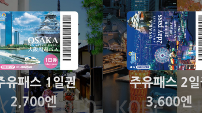 오사카 주유패스 무료교통편이 핵심이 아니라, 무료입장 가능이 우선이다! 오사카 교통패스 정리