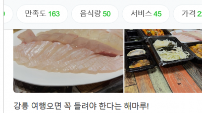 강릉 맛집 혹은 여행지 인스타에서 상위랭크된 것들 중에 흥미가 느껴진 곳 정리
