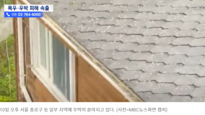 양양에 내린 우박  2023.06.10 - 이날의 날씨 기억 , 날씨 아카이브