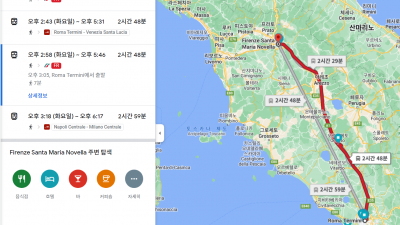 기차로 피렌체 이동, 피렌체 숙소 체크인