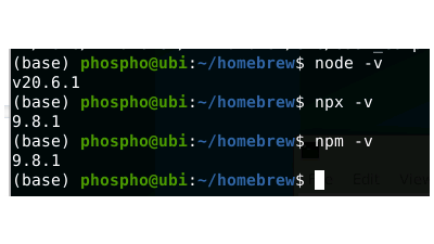 Re: 여기에서는 ubuntu 에 node npm  brew 등을 설치해본다.