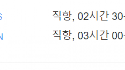 인천 <-> 삿포로(신치토세) 2월달 항공권을 살펴봅니다. 2/9-2/11