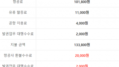 웹투어 항공권 취소 메모, sk 렌터카 취소