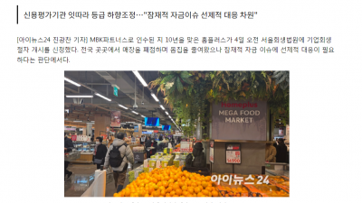 홈플러스 기업회생 신청  (금융부채 2조 / 부동산 자산 4.7조 ) 폐업 예정인 점포 리스트, MBK파트너스, 조주연