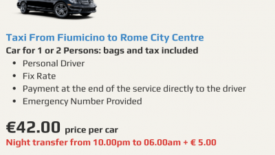 로마 피우미치노 레오나르도 다 빈치 공항에서 숙소로 가는 법 ; 피우미치노 택시 Fiumicino Taxi